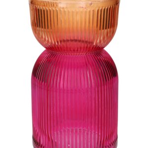 DUIF Skleněná váza SAME DUO 21cm broskvová růžová