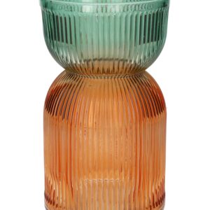 DUIF Skleněná váza SAME DUO 21cm zelená broskvová