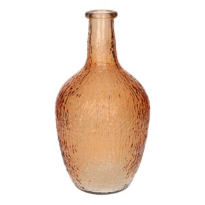 DUIF Skleněná váza láhev MILANO 25cm broskvová