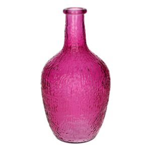 DUIF Skleněná váza láhev MILANO 25cm růžová