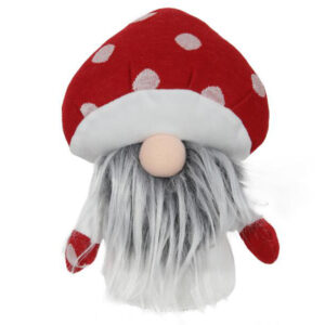 HIT Plyšová figurka vánoční skřítek muchomůrka 20cm