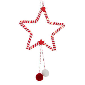 HIT Vánoční dekorace s časovačem 20LED hvězda 20cm