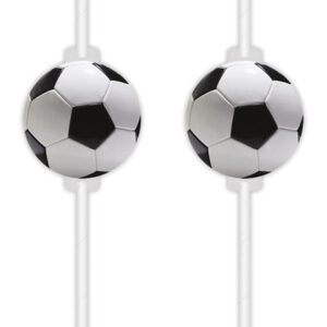 PROCOS Papírová brčka 4ks fotbal