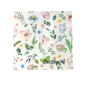 PROCOS UBROUSKY 3VRSTVÉ JARNÍ KVĚTY+MOTÝLI 33X33CM