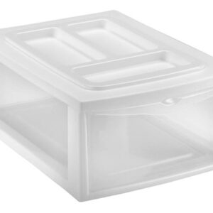 Plastový regál 1 zásuvka HEIDRUN 38x27x14cm MIX barev