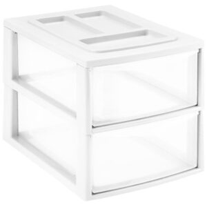 Plastový regál 2 zásuvky HEIDRUN 38x27x26cm  MIX barev