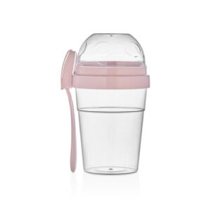 QLUX Plastová dóza 2GO se lžičkou 2v1 600ml+200ml