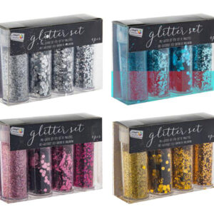 RMS Barevné třpytky v tubě 4ks MIX druhů