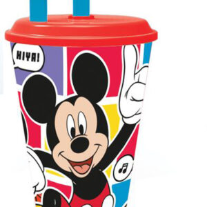 STOR Plastový kelímek s brčkem MICKEY 430ml