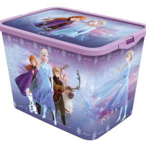 STOR Plastový úložný box s víkem Ledové království 23l