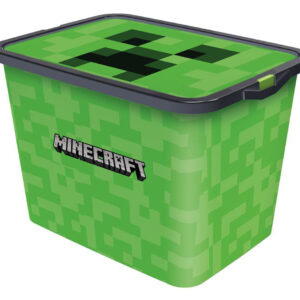 STOR Plastový úložný box s víkem Minecraft 23l
