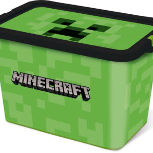 STOR Plastový úložný box s víkem Minecraft 7l