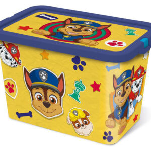 STOR Plastový úložný box s víkem Paw Patrol 7l žlutý