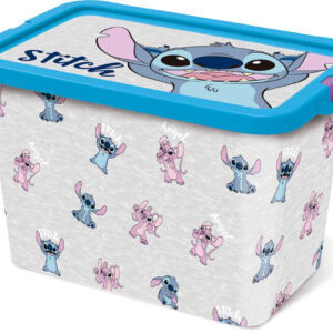 STOR Plastový úložný box s víkem Stitch 7l