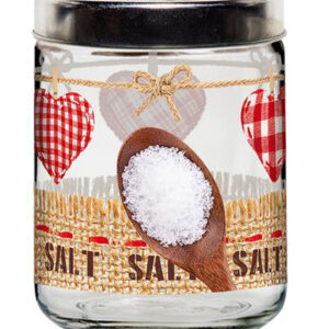 Skleněná dóza s víčkem CERVE Valentina 800ml srdce SŮL