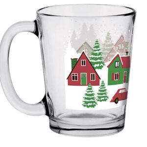 Skleněný hrnek CERVE Nadia 310ml SNOW VILLAGE