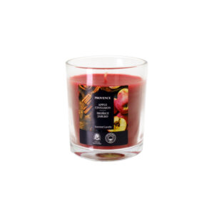 Vonná svíčka ve skle PROVENCE 20 hodin skořice a jablko