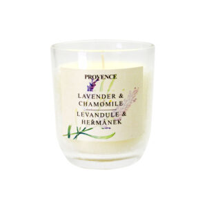 Vonná svíčka ve skle PROVENCE 30 hodin levandule a heřmánek