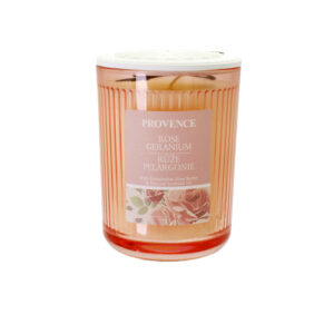 Vonná svíčka ve skle PROVENCE 30 hodin růže a pelargonie