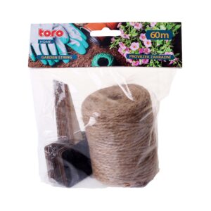 Zahradní jutový provaz TORO 60m a 10ks štítků