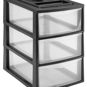 Plastový regál 3 zásuvky HEIDRUN 38x27x38cm