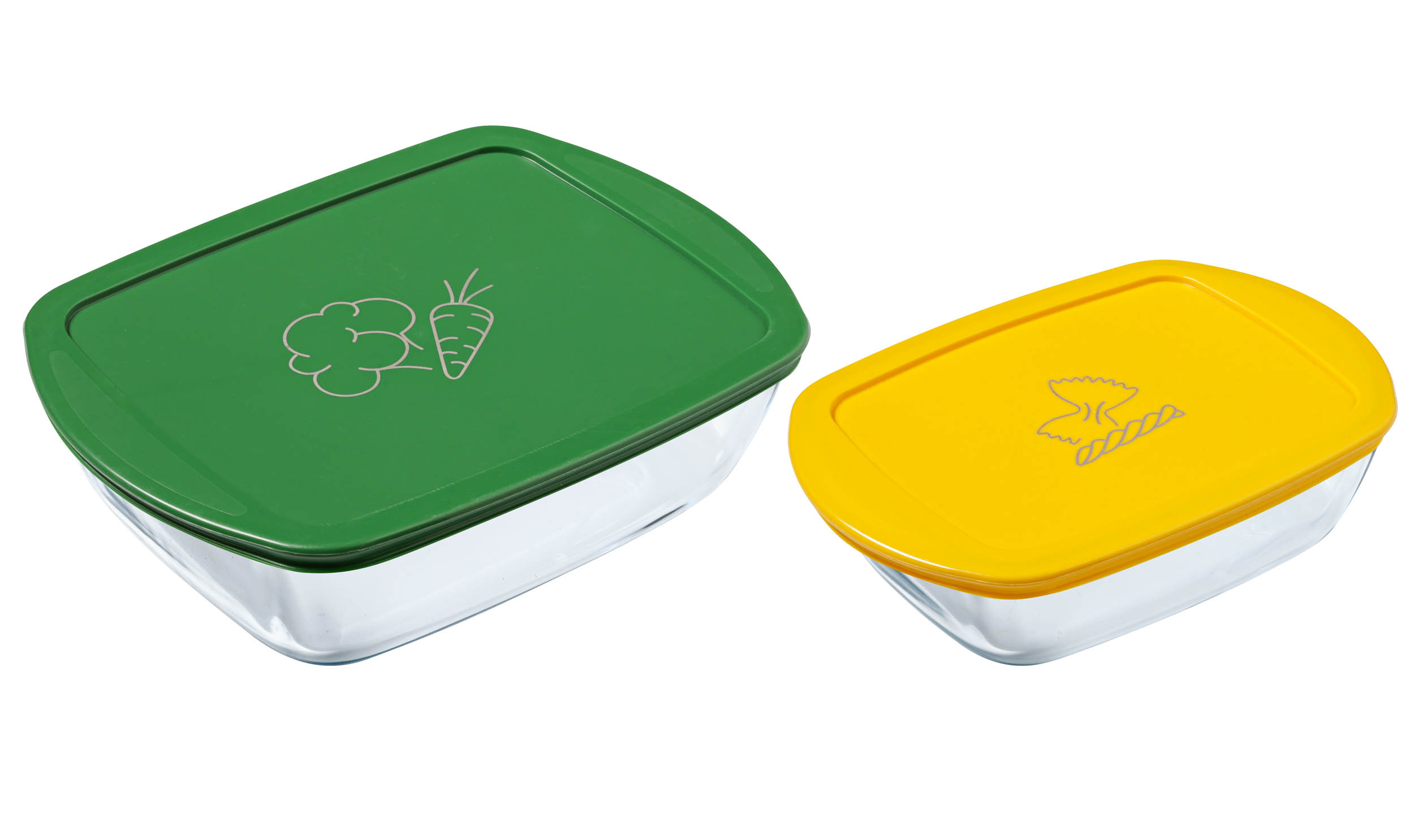 Sada skleněných dóz s víčkem PYREX 1200ml a 2500ml