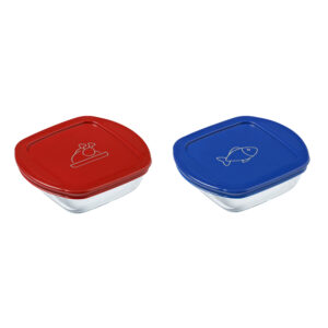 Sada skleněných dóz s víčkem PYREX 2x300ml