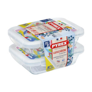 Sada skleněných dóz s víčkem PYREX 2x800ml