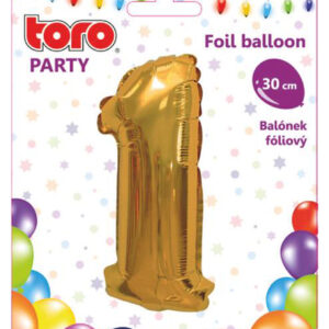 Balónek foliový TORO číslice 1 30cm