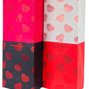 Papírová dárková taška TORO 32x26x12cm MIX srdce