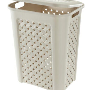 Plastový koš na špinavé prádlo TONTARELLI Arianna 50l krémový
