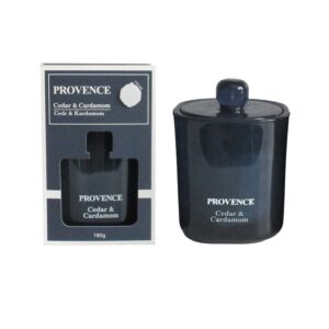 Vonná svíčka ve skle PROVENCE 25 hodin cedr kardamom