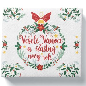 PROCOS UBROUSKY VÁNOČNÍ VESELÉ VÁNOCE 3VRSTVÉ 33X33CM