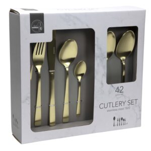 HIT Sada příborů TAVOLA 42ks zlatá