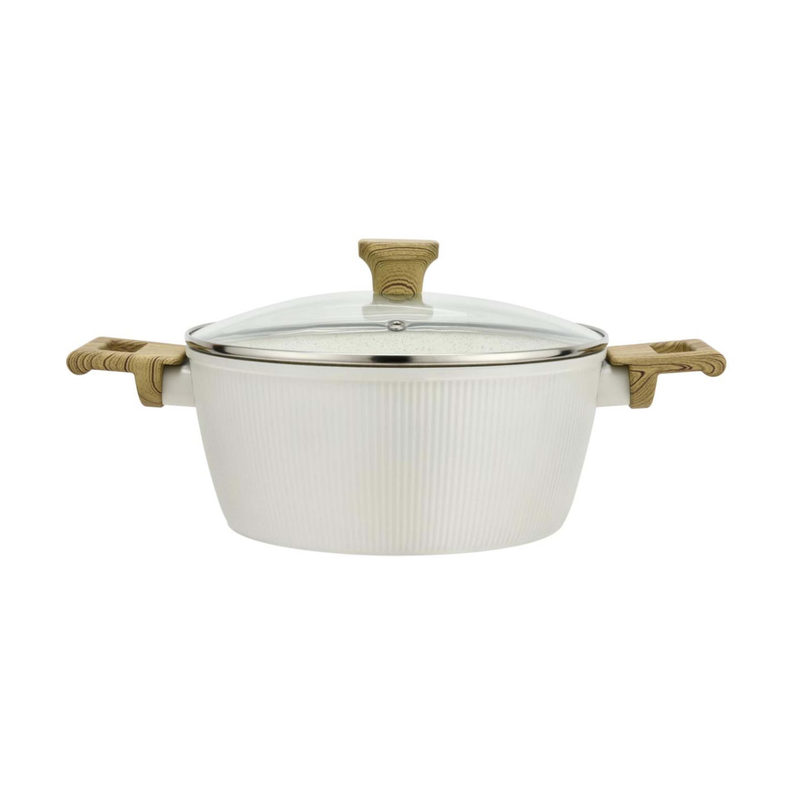 Kastrol s poklicí KITCHISIMO Bianco 20cm nepřilnavý povrch