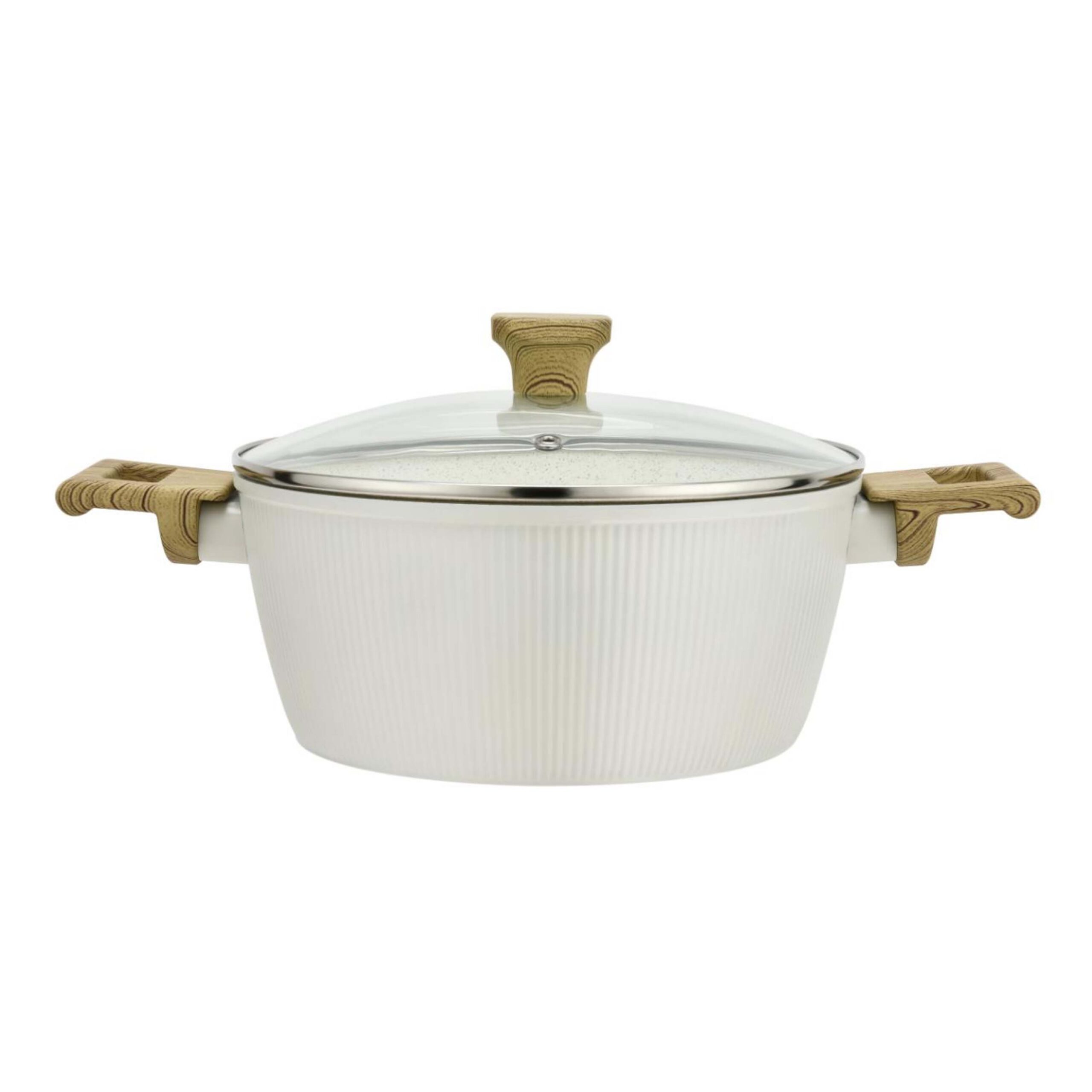 Kastrol s poklicí KITCHISIMO Bianco 24cm nepřilnavý povrch