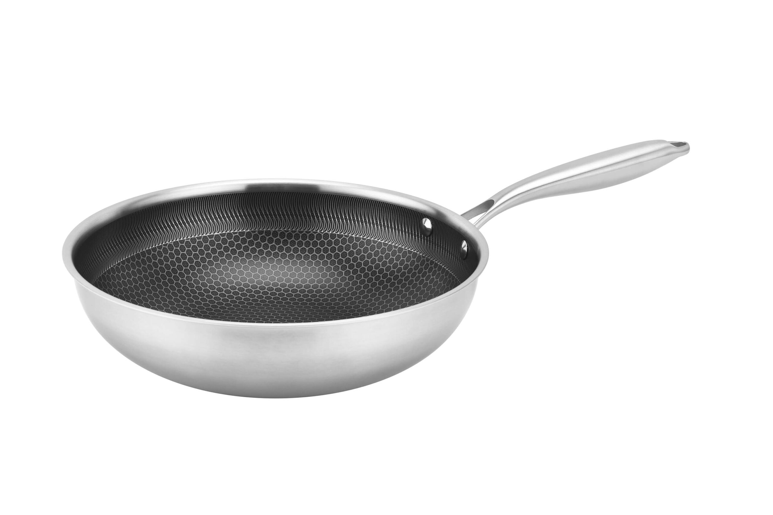Nerezová pánev WOK KITCHISIMO 28cm nepřilnavý povrch